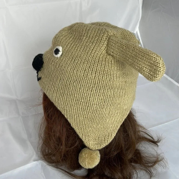 LACHEYS Collection NWT Kids/Adult 100% Wool Puppy Knitted Beanie Fleece LA - Picture 5 of 11